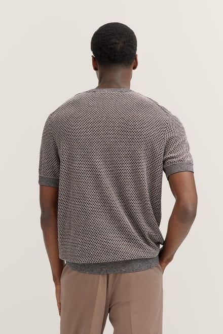 Bugatti Herren Gebreid shirt met honingraatstructuur