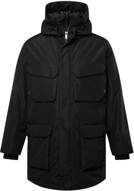 JP 1880 - Heren - Parka capuchon veel zakken - Zwart - Maat L