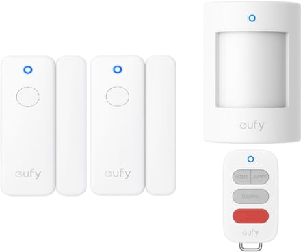 eufy Slim Beveiligingsset E20 2× Deursensor + Bewegingssensor + Afstandsbediening Key Fob｜Direct Alarm ( Vereist HomeBase)