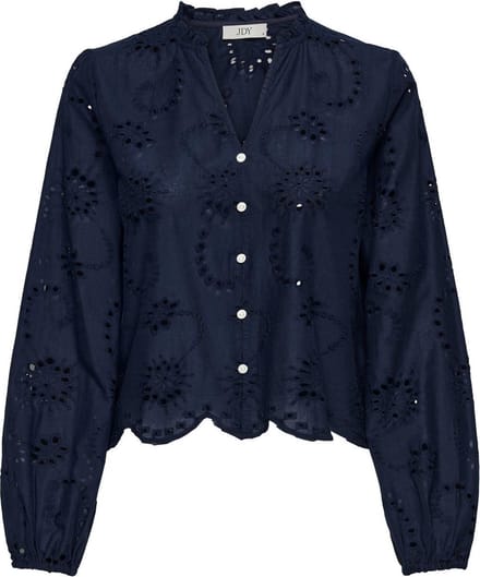 JDY - JDYDITTE L/S EMBRODERIE SHORT SHIRT WVN - Dames - Blouses