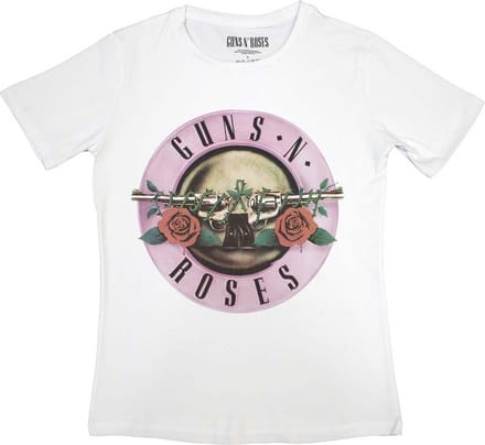 Guns N' Roses - Classic Logo Dames T-shirt - S - Wit