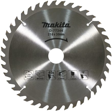 Makita TCT zaagblad 216x2,2x30mm 40Z D-77344 Makita D-77344