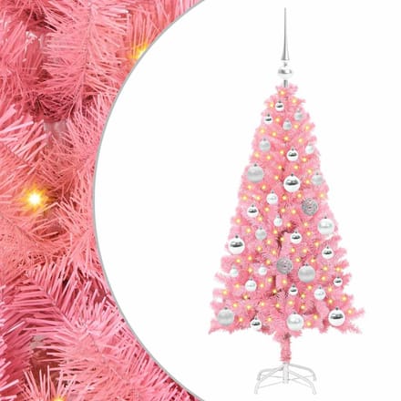 vidaXL - Kerstboom - Roze - 120 - cm - PVC