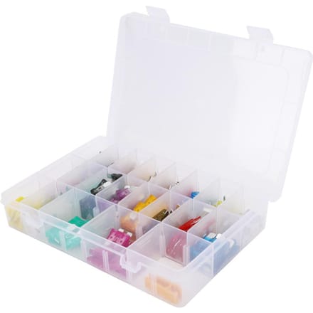 220 stuks Medium Kleine Auto Zekering Kit 2~35A Snel Smeltende Zekering Compartiment Kit white