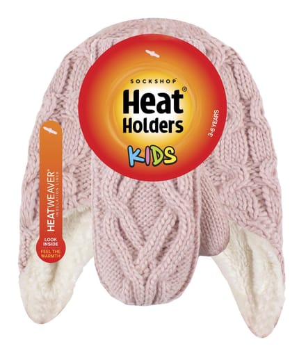 Heat Holders Meisjes Majestueuze Trapper Hat Mitts Set - Schemerig Roze