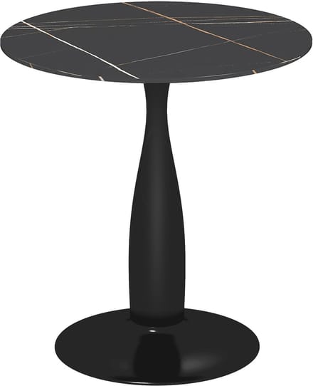 HOMCOM-Esstisch-MDF, Stahl-70L x 70B x 74H cm-Schwarz