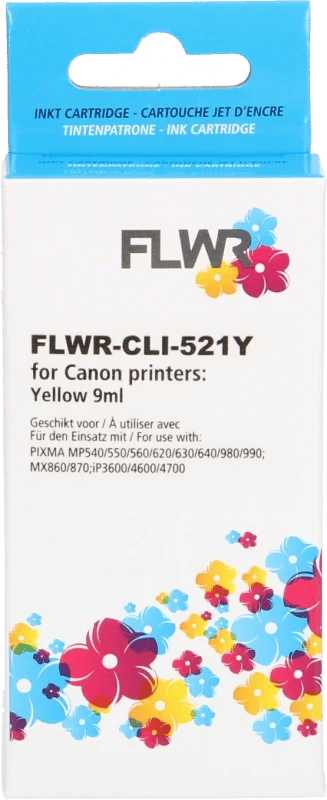 FLWR - Cartridges / Canon CLI-521Y / geel / Geschikt voor Canon