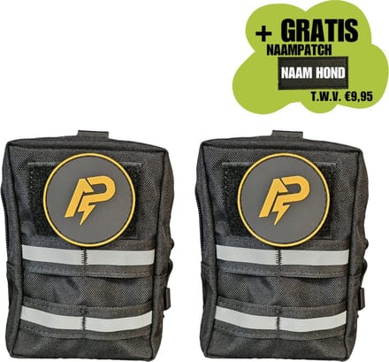 Opbergtasje voor hondentuig – Reflecterend – 2 Stuks – MOLLE-systeem – Universeel formaat