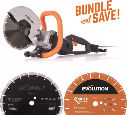 EVOLUTION - COMBOPACK R230DCT + ZAAGBLAD MULTIFUNCTIONEEL - DIA 230 MM - 2000W - 11KG