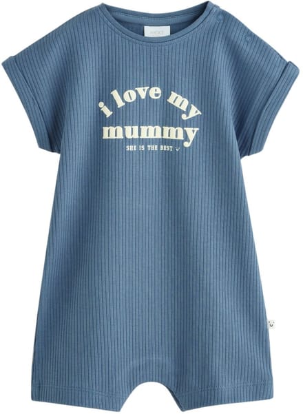 Next - Jongens - Jersey babyrompertje - Blauw