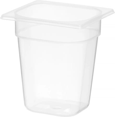 HENDI GN 1/6 container – polypropyleen – 3,4L – geur- en smaakvrij – transparant