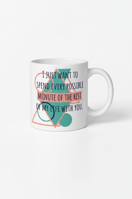 Liefdesmok 'Rest van Mijn Leven Met Jou' - Romantisch Keramisch Geschenk