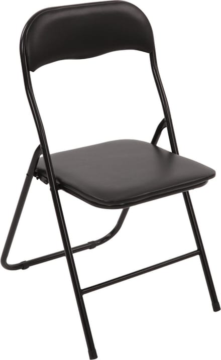 V-part klapstoel - Zithoogte: 40 cm - Metaal - Campingstoel - Zwart