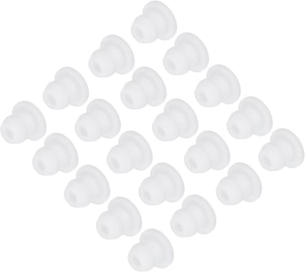 Set van 20 Witte Rubberen Gatdoppen voor Keukenspoelbakken - Waterdichte Afdichting