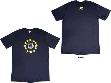 U2 - EU Stars 2018 Heren T-shirt - 2XL - Donkerblauw