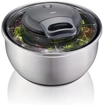 GEFU PULLIT Slacentrifuge 4,5 Liter – RVS – Met Trekkoord en Stopknop – Ø 25 cm