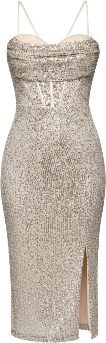 LARICA Jurk - Rits - Jurk Beige M