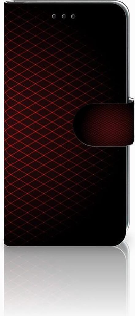 Xiaomi Mi A2 Lite Telefoon Hoesje Geruit Rood