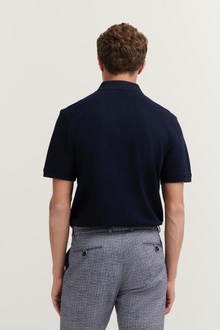 Bugatti Herren Polo in ademend katoen