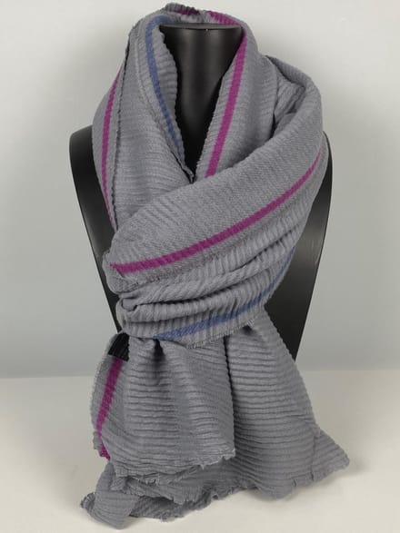 Geribbelde wintersjaal extra lang 70 x 240 cm