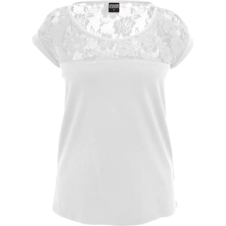 Urban Classics - Laces Dames T-shirt - M - Wit