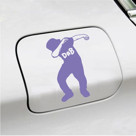 Bumpersticker - Dab - 15 X 10 - Paars