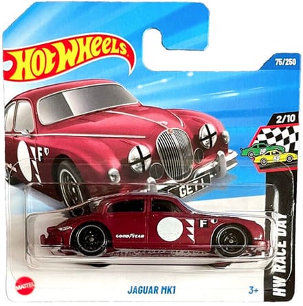 HOT WHEELS JAGUAR MKI RED 75/250 HW RACE DAY 2/10