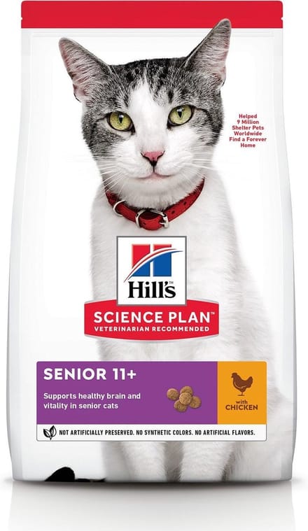Hill's Science Plan Feline Senior 11+ met Kip 3 Pellets