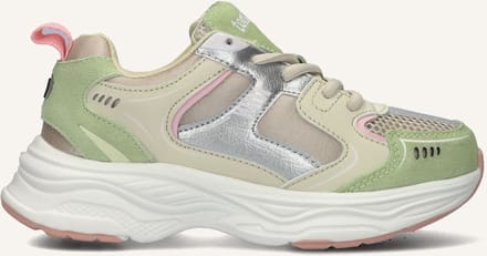 Ton & Ton Meisjes Lage sneakers Chunky zool Eisa - Groen - Suède - Maat 33