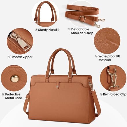 RAINSMORE Handtas dames shopper tas dames groot 15,6 inch
