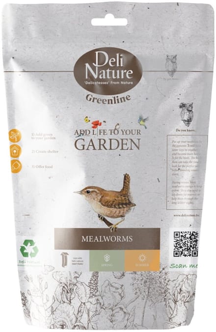 6x Deli Nature Greenline Mealworms 200 gr