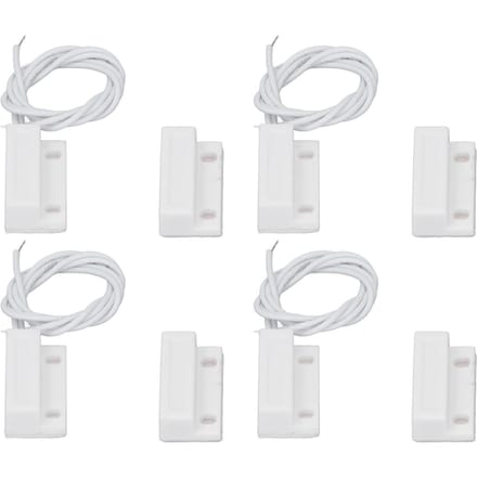 10 Sets Magnetische Deurschakelaar Bedrading Verzonken Deursensor DC100V Raamriet Schakelaar voor Alarmsysteem Wit white