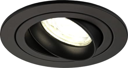 Ledvion - LED Inbouwspot Tokyo - Zwart - Dimbaar - 3W - 4000K - Ø92 mm