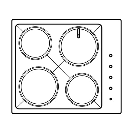 AEG werktafel, zwart, Faure, 580x501.5mm 3532510652