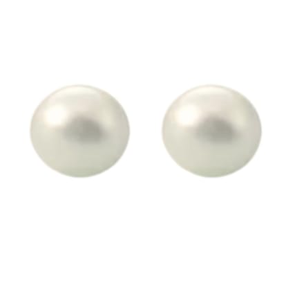 Magneet oorbellen parel 8 mm ivoor
