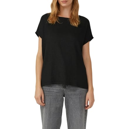 s.Oliver - female - Gestructureerd T-shirt in een ontspannen pasvorm