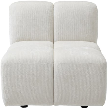 Vente-unique Fauteuil in gebroken wit getextureerde stof CARLIVI