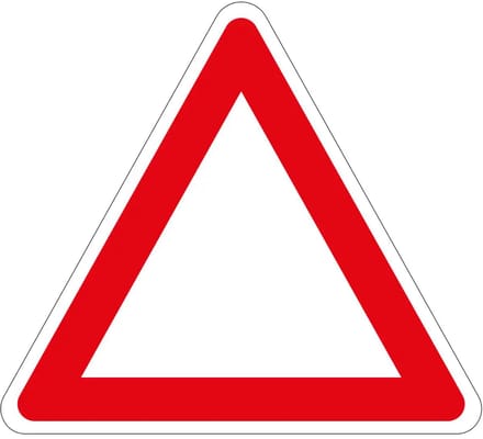 Voorrang verlenen bord - B6 | gecoat dibond materiaal | 20 cm