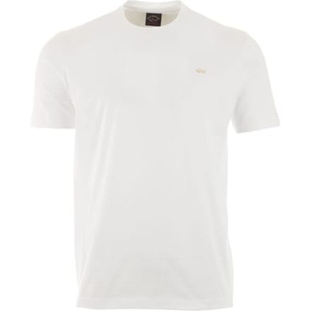 Paul & Shark T-Shirt Gold Shark Detailing Wit / male