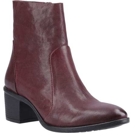 Hush Puppies Winona Leren Dames Pruimenlaarzen