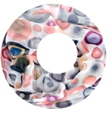 Dunne Colsjaal - Print - (23723#) - Khaki/Ecru