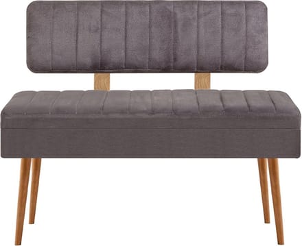 Asir - Bank - Atlantic Pine en Antraciet - 90 x 39 x 40 cm