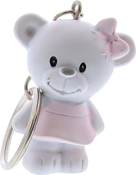 Sleutelhanger Beertje Roze - 12 stuks - uitdeelcadeau