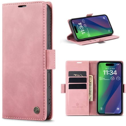 Solidenz Hoesje - Geschikt voor iPhone 16 Plus - Urban Book - Roze