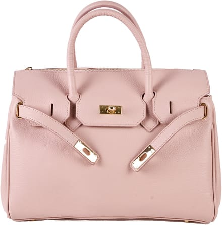 Giuliano lederen handtas Alberta - Dames - Made in Italy - Pink (D151)