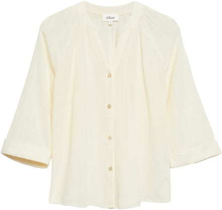 s.Oliver - female - Semi-transparante blouse met structuur
