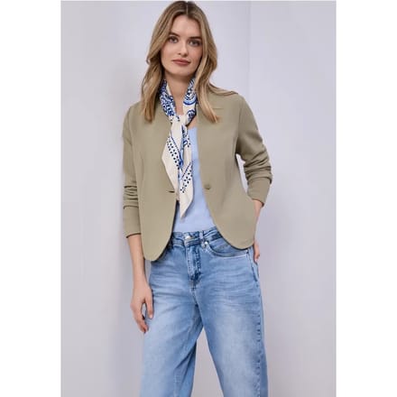 Jersey blazer met structuur