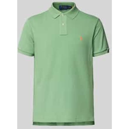 Custom slim fit poloshirt van puur katoen