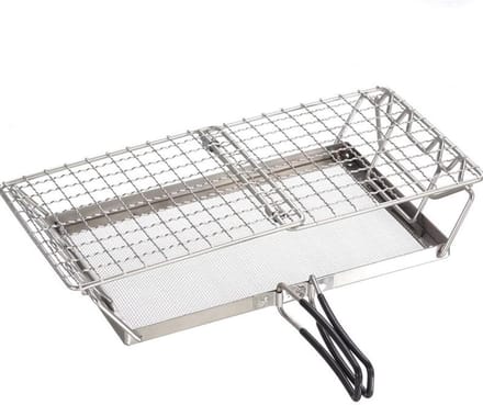 Broodrooster Houder - Grill Rek - Buiten Koken - Vouwbaar Ontwerp - Compact Formaat - Zilverkleurig