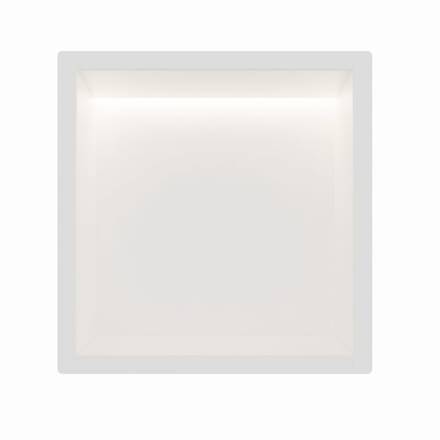 Mat wit RVS Inbouwnis 30x30x10cm met RGB verlichting